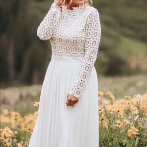 Ivy City Co. Arabella White Lace Dress